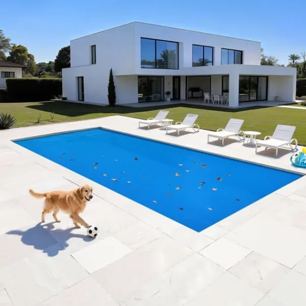 Pool- & Spatilbehør^Solfolie til pool - Rektangulær bobleoverdækning - 10,97 x 4,88 m - 0,30 mm - PE-materiale - Varmeabsorberende og -bevarende - Blå