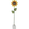 Havedekorationer^Solsikkeblomst metal haveornament på stang