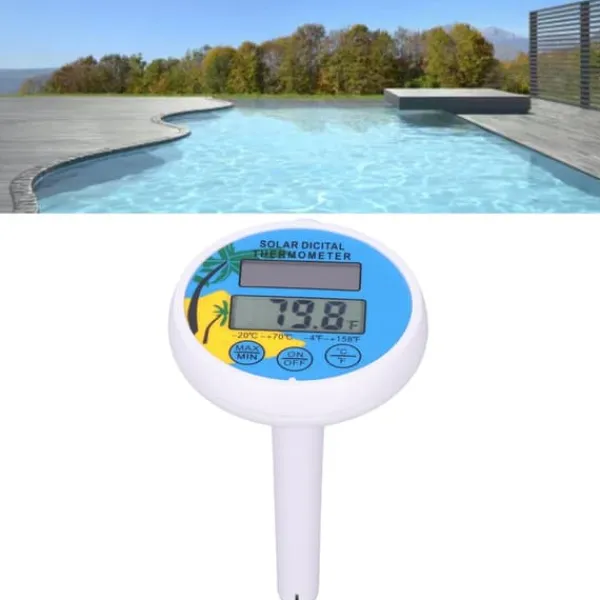 Pool- & Spatilbehør^Soltermometer Minimum Maximal Vattentemperatur Display Digital termometer för swimmingpool