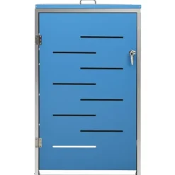 Skure, Garager & Carports^Sopkärlsskjul i rostfritt stål - Robust och vädertålig design | Storlek: 69x77,5x112,5 cm