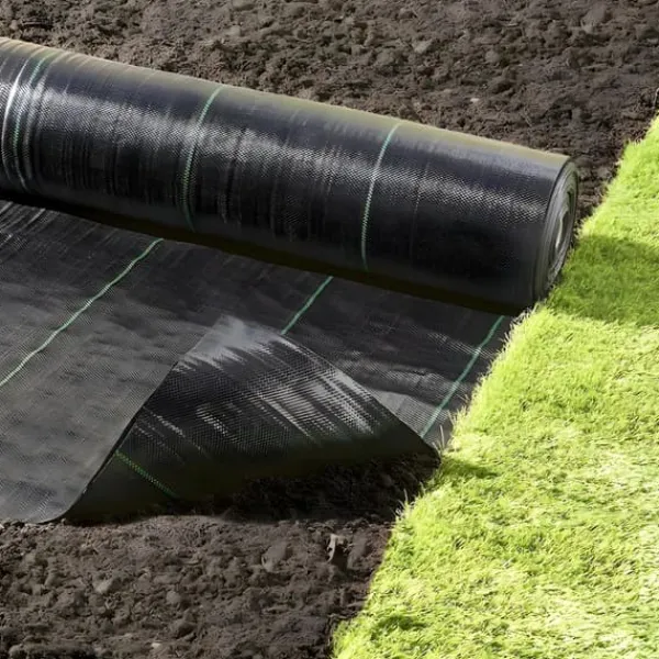 Online Sort agrotekstil til ukrudt, mulching, 3,2x100m, 70g pløkker Haveduge