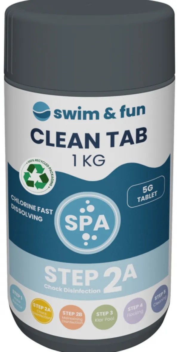 Pool- & Spatilbehør^Spa CleanTab 5 gr, 1 kg