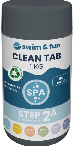 Pool- & Spatilbehør^Spa CleanTab 5 gr, 1 kg
