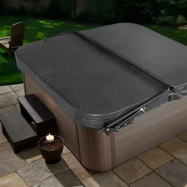 Online Spa Cover Lift, Justerbar Hydraulisk, Bredde 69" - 96,5", Monteret på Begge Sider, Ideel til Forskellige Hot Tubs Spa & Udendørsbad
