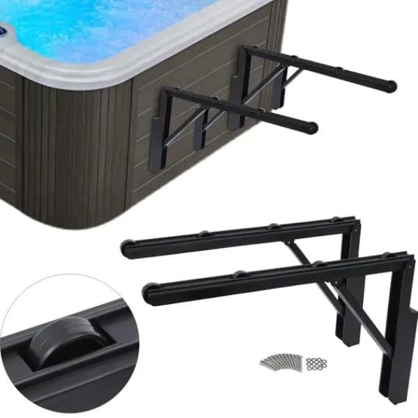 Spa cover-løfter - Hot Tub Cover Lifter / Spa Cover Roller - Universal pasform til flere størrelser og former - Fritstående - 2-pak - Rosa Pool- & Spatilbehør