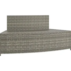 New Spabænke med hynder 2 stk. - Polyrattan grå | Farve: Grå | Størrelse: N/A Spa & Udendørsbad