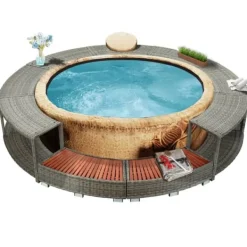 Pool- & Spatilbehør^Spakant polyrattan grå - Spakant - Spakanter - Home & Living