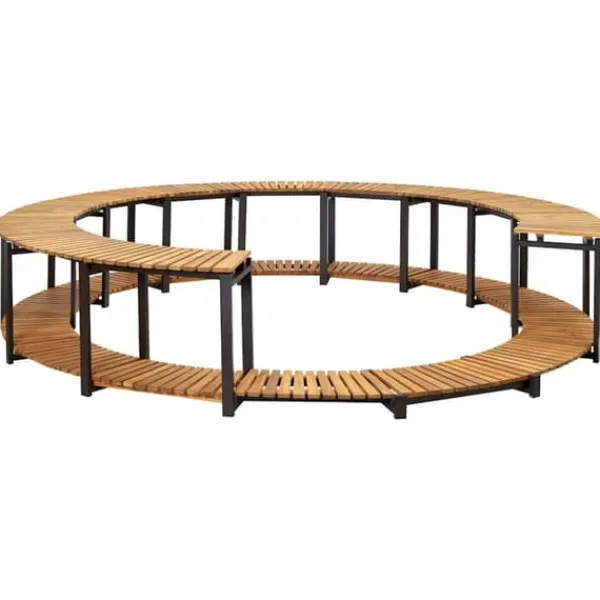 Online Spaomkrans i massivt akacietræ - Elegant tilbehør til spabad | Størrelse: 273x53 cm | Farve: Naturlig træfinish Spa & Udendørsbad
