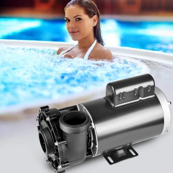 Hot Spa-pumpe med 2 hastigheder, 1600W, 39 M³/h, 15 M/400W, 19 M³/h, anti-lækage, overophedningsbeskyttelse, til hjemme- og udendørs spa. Spa & Udendørsbad
