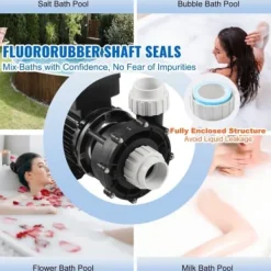 Sale SPA-pumpe, 2-trins 56-ramme dobbelt-hastigheds spabadspumpe, 2x5,6 cm port Spa & Udendørsbad