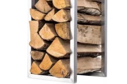 Hot Spark Firewood Rack - Stainless Steel Metal, 140 cm Height Tilbehør Til Brændeovne & Pejse