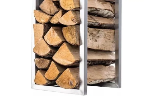 Hot Spark Firewood Rack - Stainless Steel Metal, 140 cm Height Tilbehør Til Brændeovne & Pejse