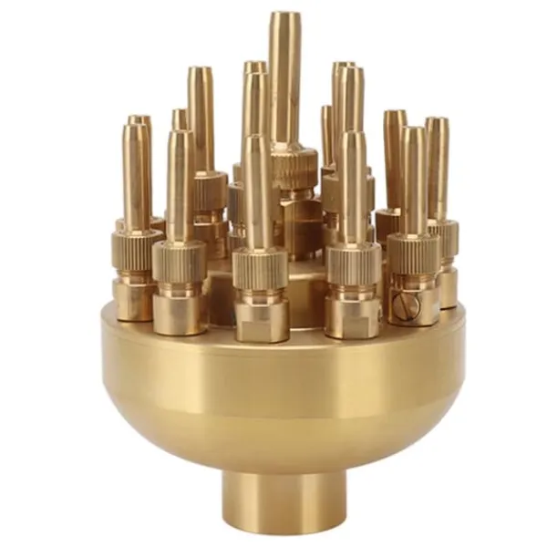 New Springvandsmundstykke messing - Justerbar 3-lags vandspray til Garden Park Pond Pool - G1,5 tommer Springvand & Damme