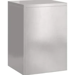 Outlet Sæt af 3 stilfulde planteholdere i rustfrit stål | Størrelse: 24x24x75 cm | Farve: Sølv Krukker & Plantebeholdere
