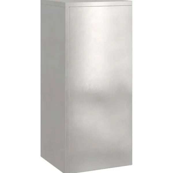 Outlet Sæt af 3 stilfulde planteholdere i rustfrit stål | Størrelse: 24x24x75 cm | Farve: Sølv Krukker & Plantebeholdere