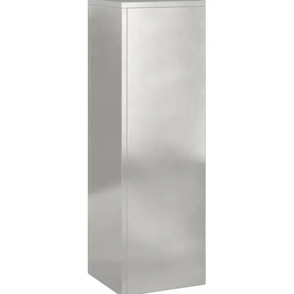Outlet Sæt af 3 stilfulde planteholdere i rustfrit stål | Størrelse: 24x24x75 cm | Farve: Sølv Krukker & Plantebeholdere
