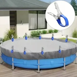 New Sæt med 6 poolovertræksklemmer i rustfrit stål Pool- & Spatilbehør