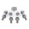 Hot Sæt med 2 produkter. WHITE LINE SOLID 4-vejs manifold med 1 "eller 3/4" haneventiler Vanding