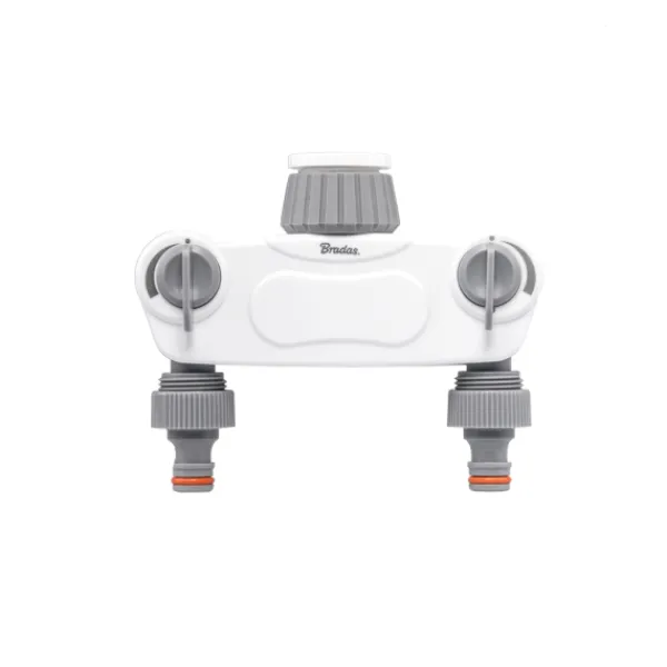 Best Sæt med 3 produkter. WHITE LINE SOLID 2-vejs manifold med 1 "eller 3/4" haneventiler Vanding