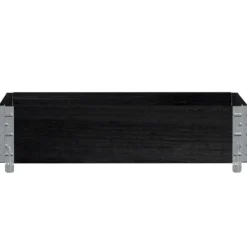 Plantningsbænke^Stabelbar plantekasse i massivt fyrretræ - Foldbar og robust | Størrelse: 80x60 cm | Farve: Sort