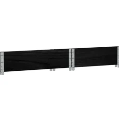Plantningsbænke^Stabelbar plantekasse i massivt fyrretræ - Foldbar og robust | Størrelse: 80x60 cm | Farve: Sort
