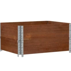 New Stabelbar plantekasse i massivt fyrretræ | Mål: 80x60 cm | Farve: Brun Plantningsbænke