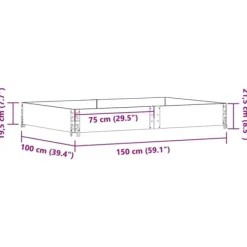 Discount Stabelbar plantekasse i massivt fyrretræ | Størrelse: 150x100 cm Plantningsbænke