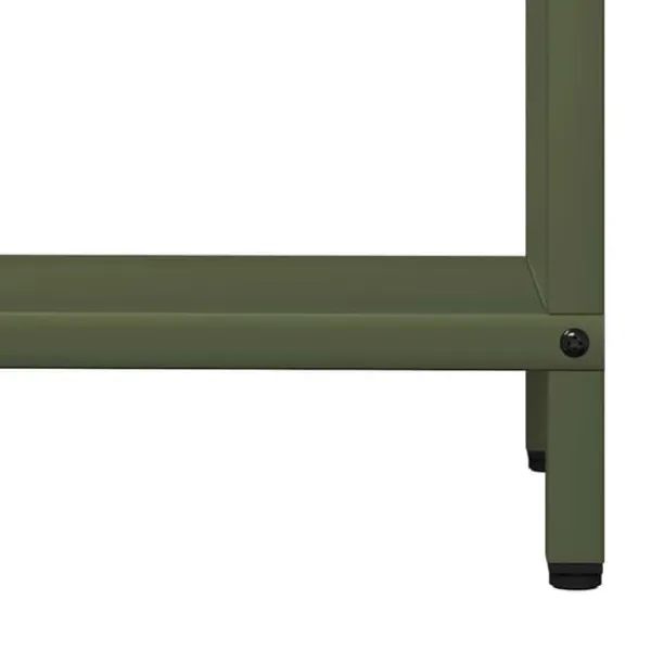 Tilbehør Til Brændeovne & Pejse^Stabilt brændestativ i koldvalset stål - Brændeopbevaring | Farve: Olivengrøn | Størrelse: 60x25x60 cm