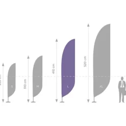 Flag & Vindposer^Standard L reklameflagstang - 450 cm