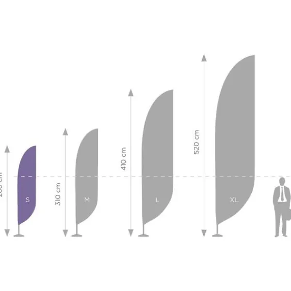 Sale Standard S reklameflagstang - 290 cm Flag & Vindposer