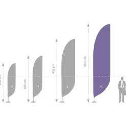 Best Standard XL reklameflagstang - 550 cm Flag & Vindposer