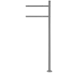 Clearance Standerbrevkasse med avisrum 37x37x11 cm antracit rustfrit stål ML-design Postkasser & Brevindkast