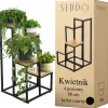 Stående blomsterstativ i flere niveauer til blomster og planter, industrielt rustikt 68 Plantestativer
