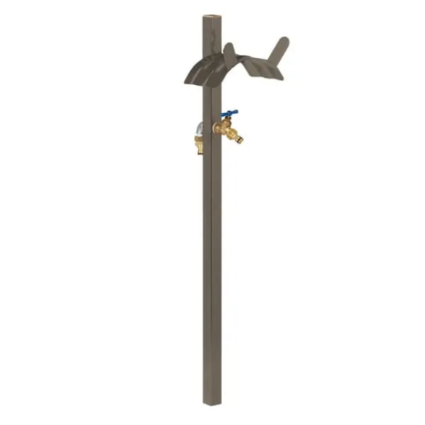 Vanding^Stående vandhane med slangeholder, 107,5x25x18 cm, brun