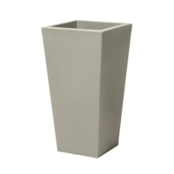 Krukker & Plantebeholdere^Step2 Tremont Blomkruka stor Betonggrå | Planteringskärl fyrkantig av plast | Planteringskärl fyrkantig för trädgård / balkong / uteplats
