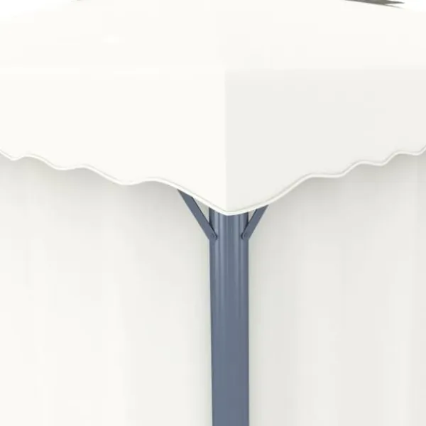 Telte & Lysthuse^Stilfuld pavillon med gardin 4x3 m - Aluminium | Farve: Creme | Størrelse: 4x3 m