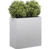 Krukker & Plantebeholdere^Stilfuld plantekasse i galvaniseret stål - Holdbar & Dekorativ | Størrelse: 80x40x80 cm
