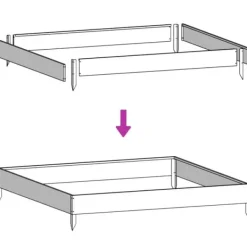 Best Stål højbed 100x100x33,5 cm - Robust og slidstærk | Farve: Hvid Krukker & Plantebeholdere
