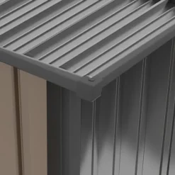 Sale Stålskur 0,92 m², aflåseligt med pulpettag, 100×103×160 cm, brun Skure, Garager & Carports