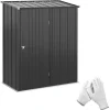 Stålskur 1,34 m², aflåseligt pulpettag, 161,5×94,5×196 cm, sort Skure, Garager & Carports
