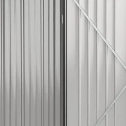 Stålskur 1,34 m², aflåseligt pulpettag, 161,5×94,5×196 cm, sort Skure, Garager & Carports