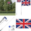 Best Storbritannien flag og flagstang 5,55 m aluminium - Storbritannien Flag - Storbritannien-flag - Home & Living Flag & Vindposer