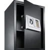 Pengeskabe^Stort elektronisk pengeskab 50x35x34 + 4 batterier - sort