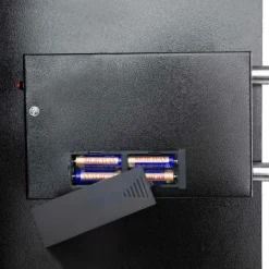 Pengeskabe^Stort elektronisk pengeskab 50x35x34 + 4 batterier - sort