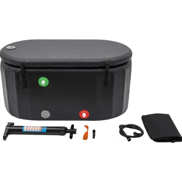 Hot Stort Oppusteligt Isbad, 275L Kapacitet, Holdbart PVC Materiale,sort Spa & Udendørsbad