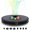 Springvand & Damme^Stort solcelledrevet springvand | Batteri og RGB belysning | 16 cm