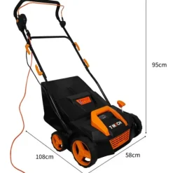 Havemaskiner^Støvsuger til kunstgræs Tæppe Kunstgræs Støvsuger Græsvask Elektrisk blad/kvistfeje Selvkørende 380mm Udendørs 50L Opsamlingskurv 12m Kabel 12,2kg