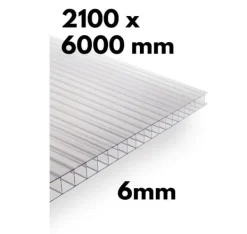 Outlet Stykke drivhus flervægsplade / klar polycarbonat 700x1500mm - 4mm, 2stk. Drivhus