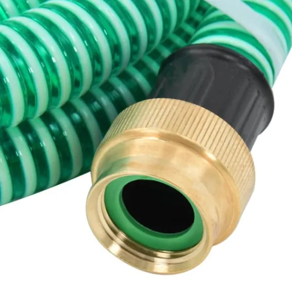 Vanding^Sugeslange med messingkoblinger 1,1" 3 m PVC grøn - Sugeslange - Sugeslanger - Home & Living