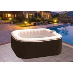 Spa & Udendørsbad^SUN SPA Laminerat fyrkantigt uppblåsbart spa 4 personer - 1,57 x 0,67 m